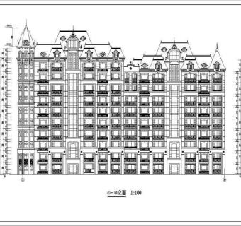 某小高层住宅楼建筑设计CAD施工图纸