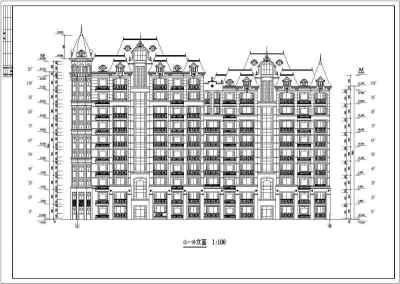 某小高层住宅楼建筑设计CAD施工图纸