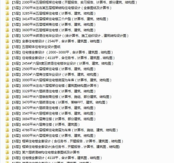 精选65套土木工程住宅楼建筑结构全套施工图（毕业设计）3D模型