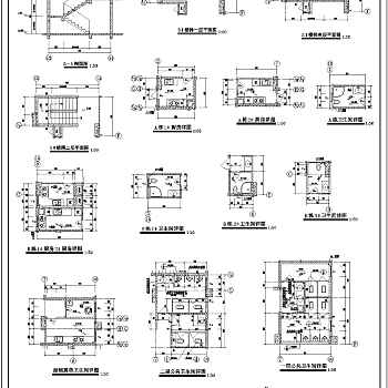 某框架结构商住楼设计cad全套建施图带效果图