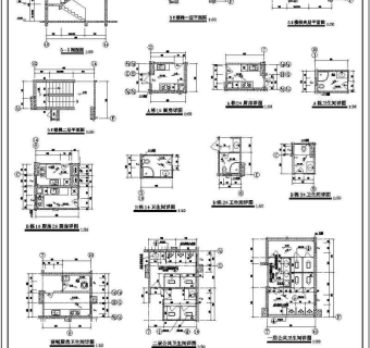 某框架结构商住楼设计cad全套建施图带效果图