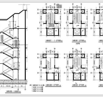 帕拉帝奥小高层住宅楼建筑施工设计CAD图纸