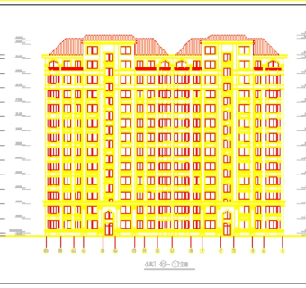 小高层住宅楼平剖面建筑设计CAD施工图