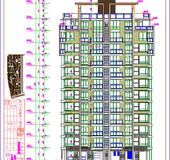 小高层住宅楼建筑设计施工CAD全套图纸