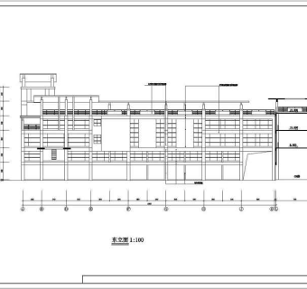 某二层框架结构农贸市场楼设计cad全套建施图3D模型