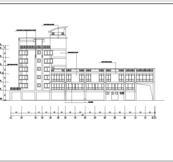 某六层框架结构农贸市场楼设计cad全套建施图