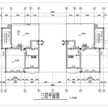 某三层混合结构别墅全套建筑结构施工图附效果图