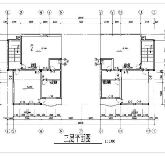 某三层混合结构别墅全套建筑结构施工图附效果图