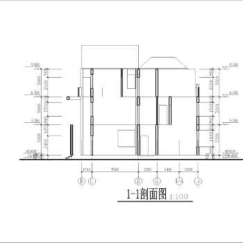 三层新农村别墅建筑设计cad图（含效果图）