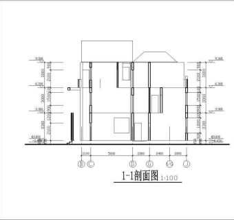 三层新农村别墅建筑设计cad图（含效果图）