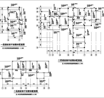 某山地别墅设计cad全套建筑结构图带效果图
