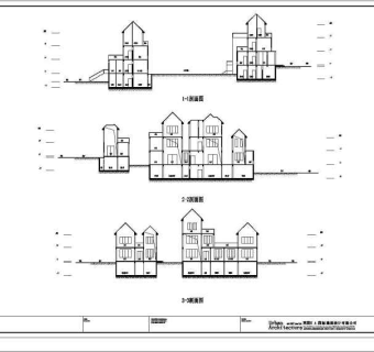 某多层合院式别墅建筑施工图（含效果图）