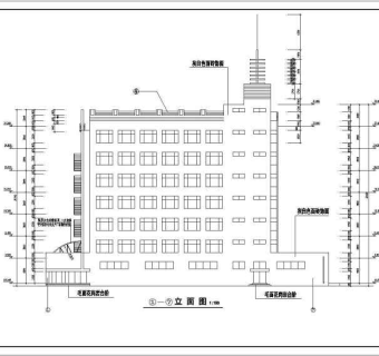 高层宾馆商住楼建筑设计CAD施工图纸
