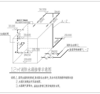 某框架结构研发大楼给排水设计cad施工图