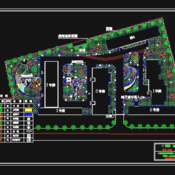 某小区园林景观规划总平面图3D模型