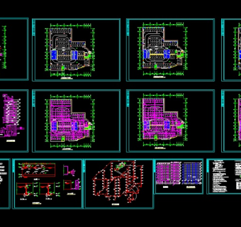 某七层停车库给排水和消防设计图纸