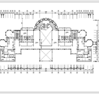 大型会所建筑设计全套CAD图纸