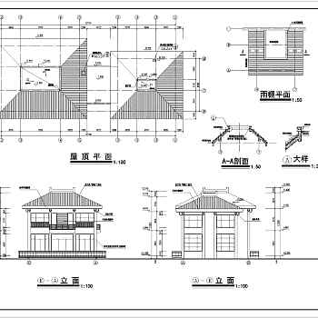 会所建筑方案设计全套CAD图纸