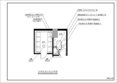 某酒店会所桑拿房水电条件设计cad施工图3D模型