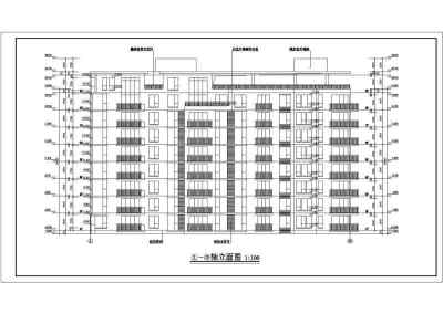 某地小高层住宅楼建筑cad方案图(共9张)