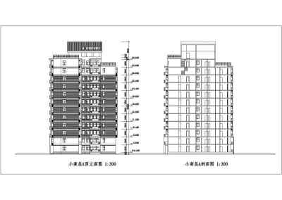 某地小高层户型建筑cad图纸(共18张)