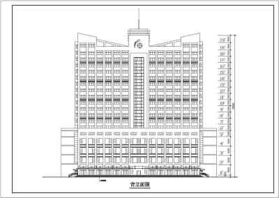 某高层酒店建筑设计cad方案图3D模型