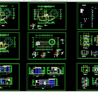 上海某会所建施方案设计全套CAD图纸