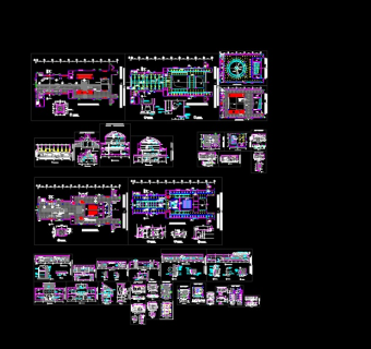 某省博物馆装修设计cad全套施工图纸3D模型