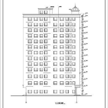 汕尾市某地十三层框架结构酒店建筑设计方案图纸