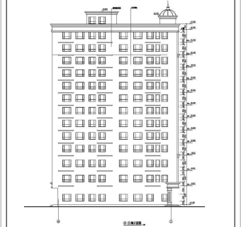 汕尾市某地十三层框架结构酒店建筑设计方案图纸