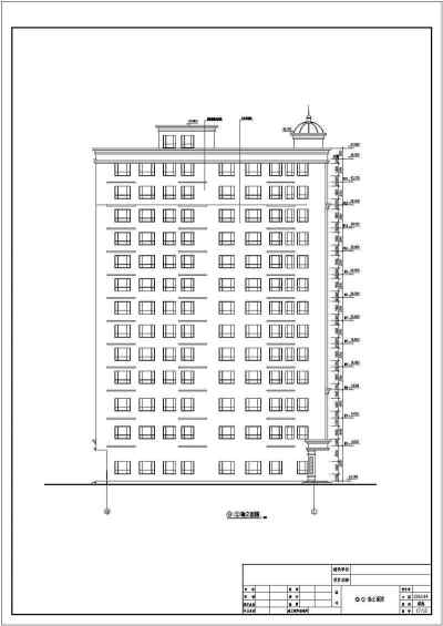 汕尾市某地十三层框架结构酒店建筑设计方案图纸