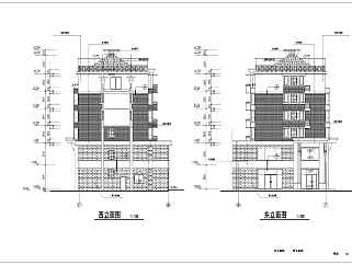 余杭市某六层框架结构住宅建筑设计施工图纸3D模型