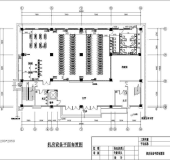 多层机房装修、电气全套cad施工图，含说明