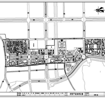 某城市水利工程景观拱桥结构布置图