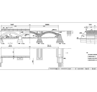 某水利工程单跨8m石拱桥结构钢筋图3D模型
