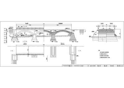 某水利工程单跨8m石拱桥结构钢筋图3D模型