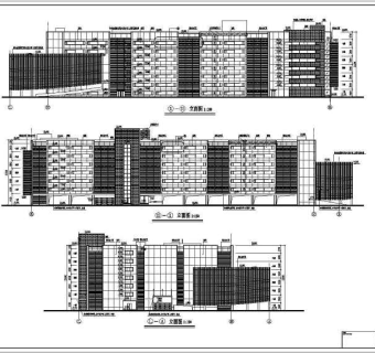 某地上七层框架结构停车楼建筑施工图纸
