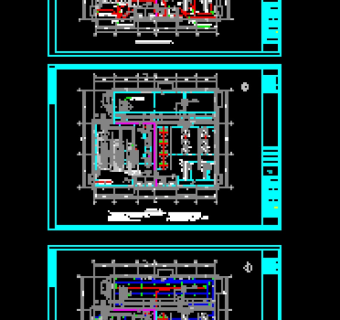 钢结构工业厂房锅炉房施工图纸（含建筑结构水电暖）