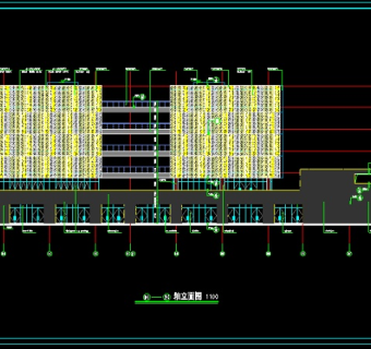 [成都]六层玻璃幕墙综合性商业楼建筑施工图（含农贸市场）