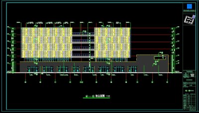 [成都]六层玻璃幕墙综合性商业楼建筑施工图（含农贸市场）