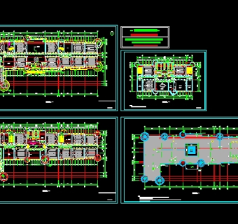 某小学教学楼平面施工图3D模型