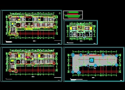 某小学教学楼平面施工图3D模型