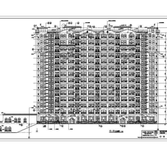 湖南省某地14层框架结构综合商业办公楼建筑设计施工图纸