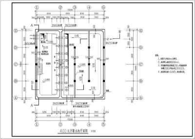 某400立方米矩形消防水池和泵房结构施工图3D模型