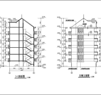 临街商住楼建筑施工全套图