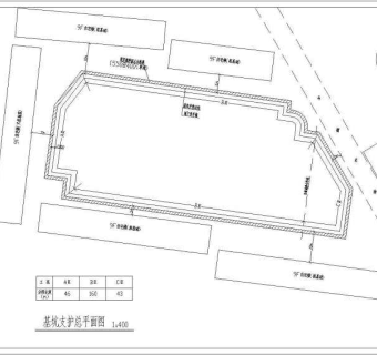 某地地下室基坑支护结构设计施工图