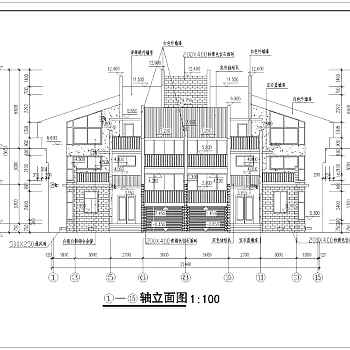 某花园小区联排别墅全套建施图