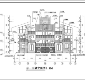 某花园小区联排别墅全套建施图
