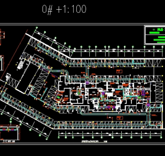 完整的地下室通风防排烟施工图3D模型