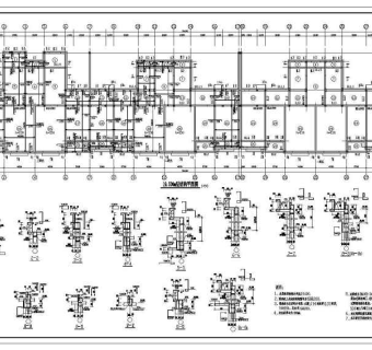 河北省七层砖混结构住宅楼结构施工图（带地下室）